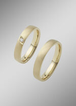 Gesatineerde gouden trouwring 