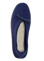 Slippers van elastisch gebreid materiaal met vetersluiting MARINE