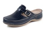 ELENA EDEN, zomerse damesklompen, wijdte G, met verstelbare gesp MARINE