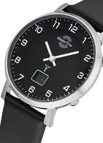 Radiogestuurd dameshorloge met leren band 