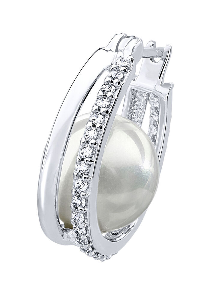 Creoolse klapoorbellen met echte zoetwaterparels 