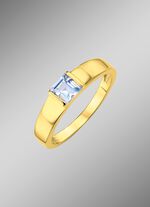 Stijlvolle damesring met blauwe topaas 