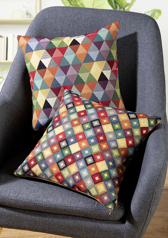 Kleurrijke kussenslopen met ritssluiting MULTICOLOR