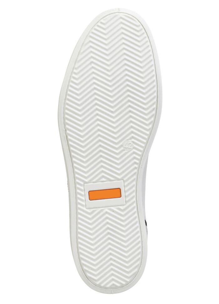 GINO Galante sneakers met contrasterende bies en decoratieve perforatie WIT