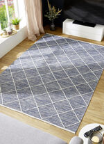 Moderne tapijten en karpetten van 100% katoen BLAU