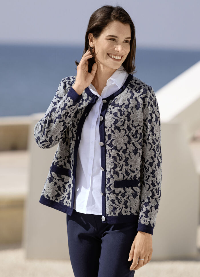 Gebreid vest in garenmix 