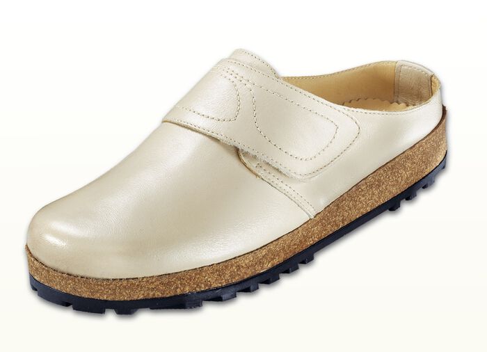Haflinger leren klomp van zacht rundleer BEIGE