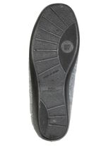 Klassieke damespantoffels, met elastische band GRIJS-MARINEBLAUW