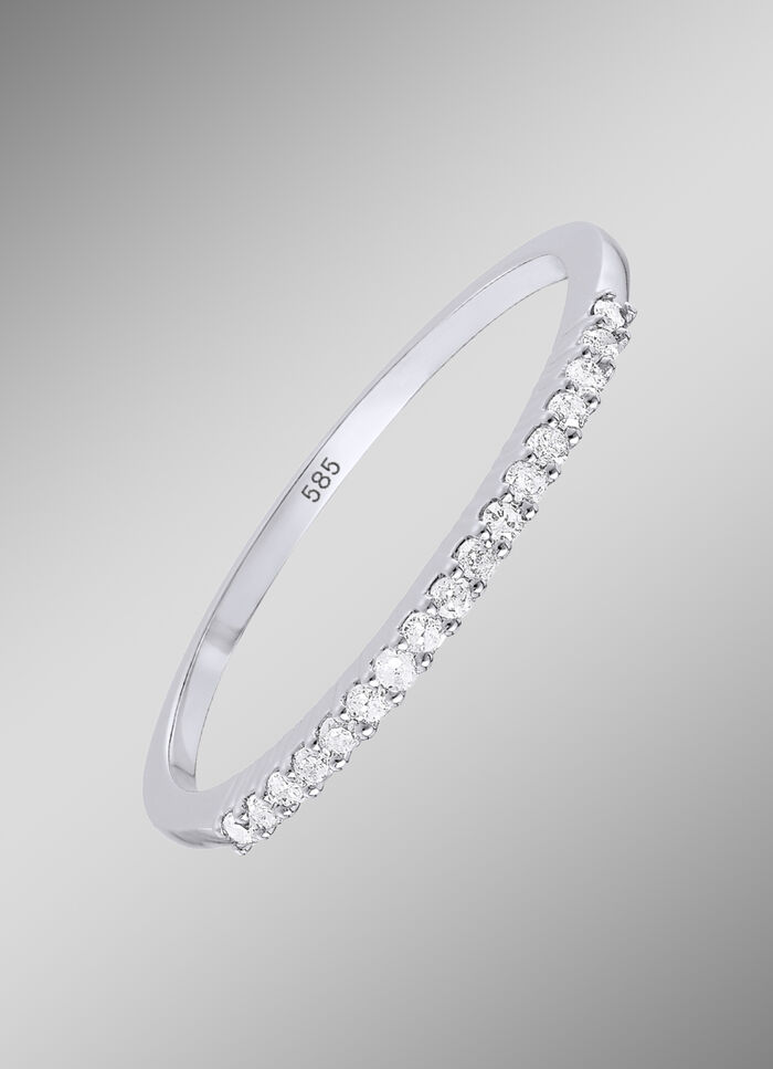 Verfijnde damesring met witte diamanten 