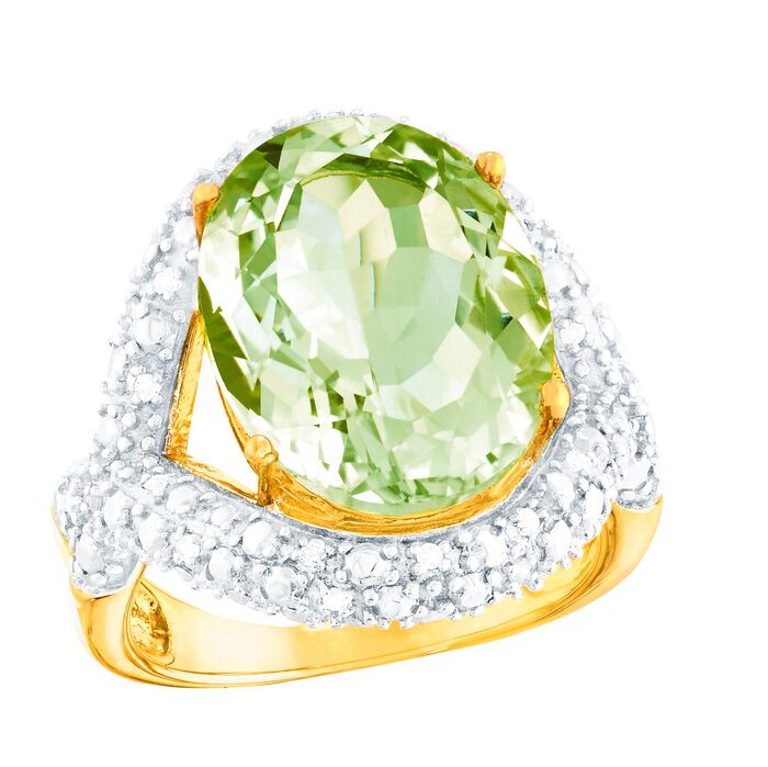 Schitterende damesring met echte amethist en echte witte topaas 