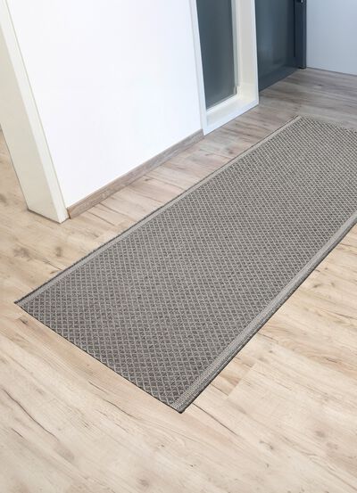 Platte lopers in sisallook op maat gemaakt 