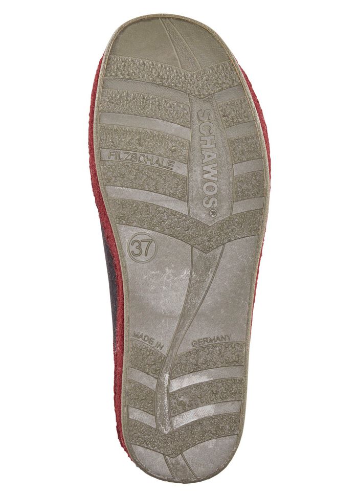 Ademende damespantoffels met elastische band ZWART-BORDEAUX