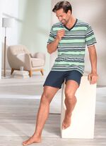 Set van twee shortys in een gestreept ontwerp met een V-hals 