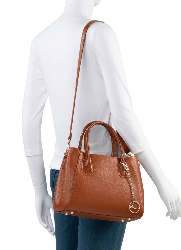 Laurina tas van generfd kalfsnappa leer 