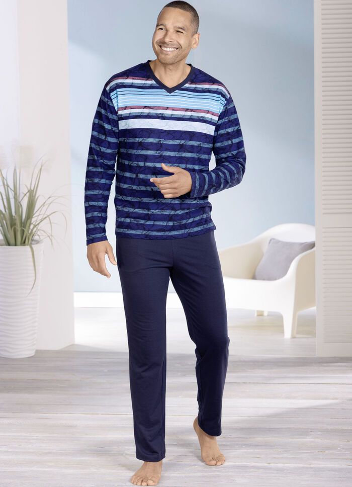 hajo Klimalight pyjama met V-hals en open uiteinden 