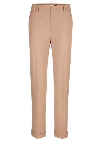 Broek met vaste omslagen 