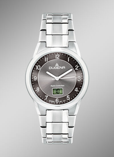 Radiogestuurd herenhorloge met titanium kast 
