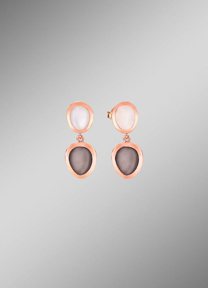 Prachtige oorbellen met echte maansteen 