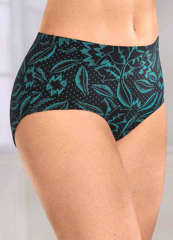 Verpakking van vier slips met een mooi printdesign 