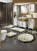 Naturel badkamerset met grasmotief 