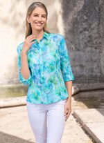 Blouse met overhemdkraag 