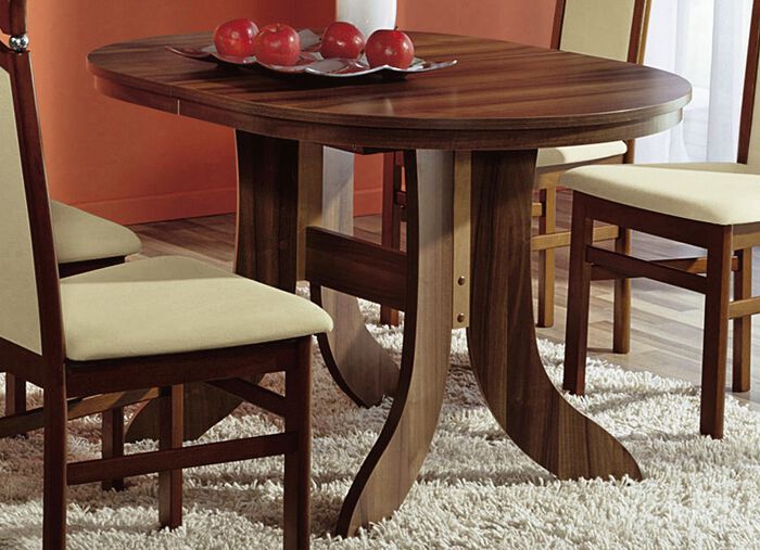 Uittrekbare eettafel NOTENBOOM