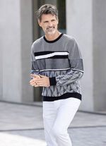 Trui met ronde hals ZWART-WIT