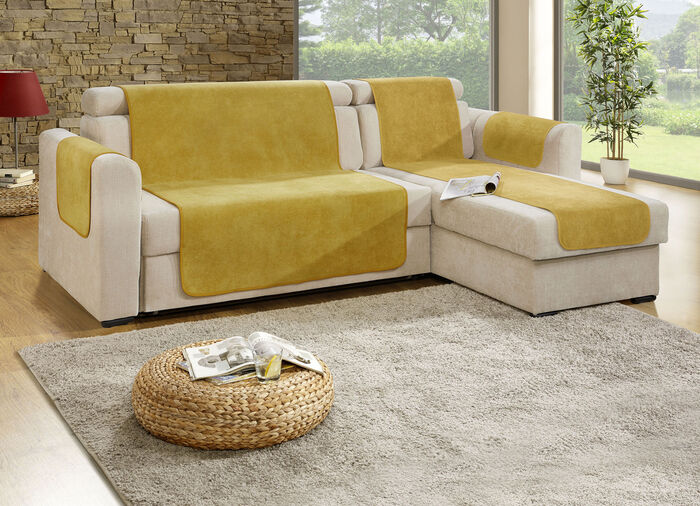 Fauteuil- en bankbeschermer met vlekbescherming en antislipcoating GOUD