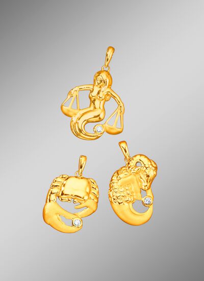 'Sterrenbeeld'-kettinghanger, mat/hoogglans 