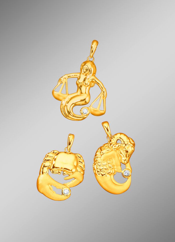 'Sterrenbeeld'-kettinghanger, mat/hoogglans 