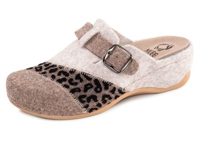 Mubb, klassieke damespantoffels, breedte H, met uitneembaar voetbed 