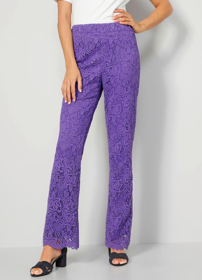 Broek van bloemenkant 