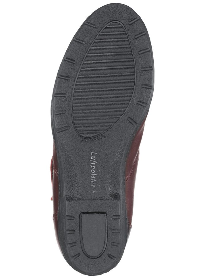 ELENA EDEN enkellaarsjes gemaakt van rundanilineleer BORDEAUX