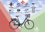 Stads-e-bike met comfortfuncties van Telefunken ANTHRAZIT