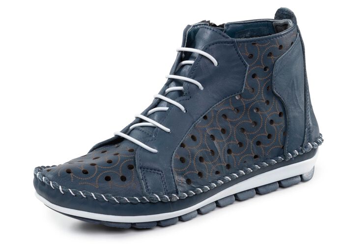 Gemini laarsje met gekreukelde structuur MARINE