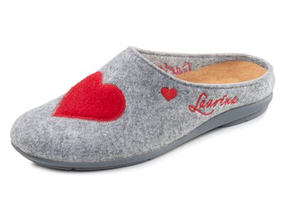 Laurina, klassieke damespantoffels, met uitneembaar voetbed 