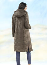 Jas met zijsplitten met rits KOFFIEBRUIN