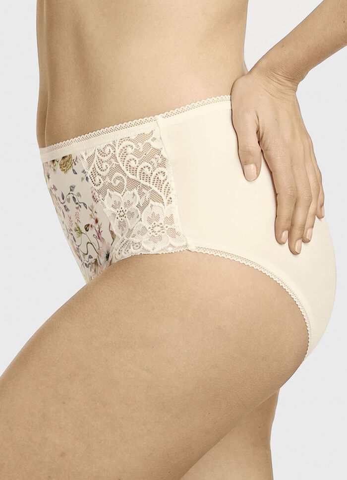 Slipje van Miss Mary met een harmonieus bloemdessin FONKELEND KLEURRIJK