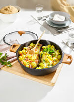 Multipan met glazen deksel 