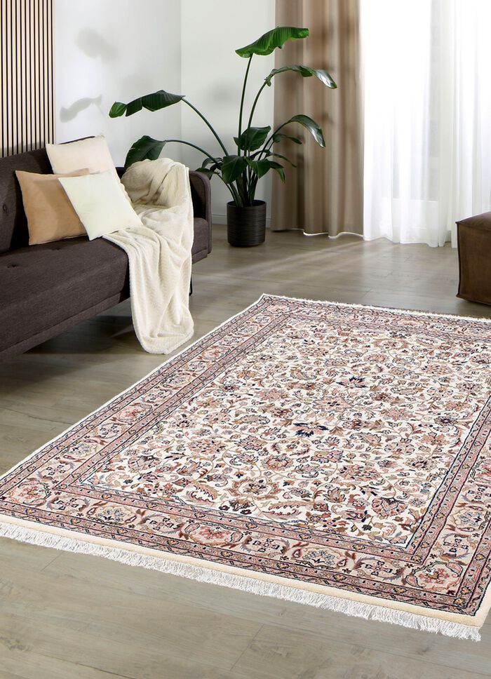 Handgeknoopte tapijten en karpetten van 100% scheerwol BEIGE