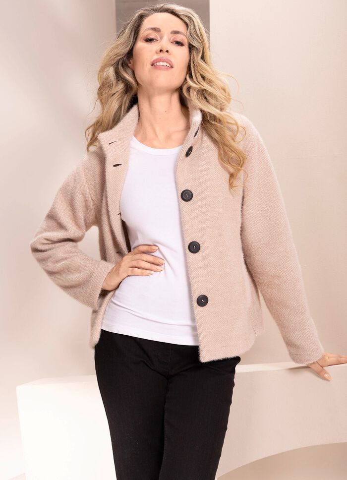 Jas met knoopsluiting 