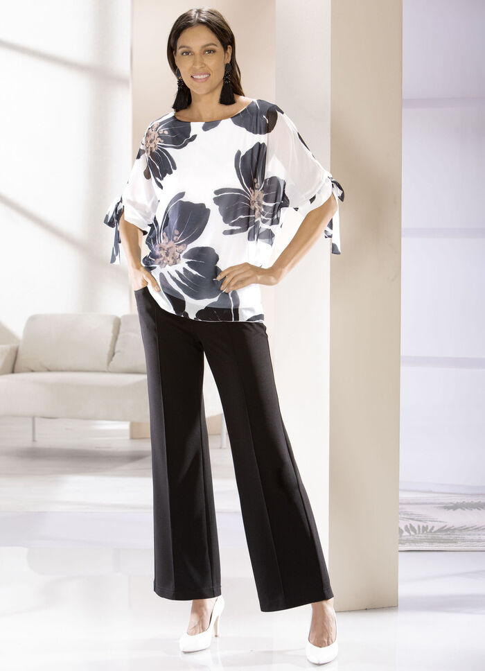 Dubbellaags overhemd met chiffon overlay 