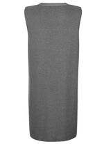 Gebreid vest met decoratieve sluiting GRAU MELIERT