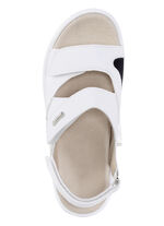 ELENA EDEN sandaal met zwarte, gevoerde elastische inzet WIT