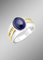 Herenring met lapis lazuli en zirkonia 
