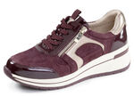 ELENA EDEN, stijlvolle damessneakers, breedte H, met uitneembaar voetbed BORDEAUX-BRONZE