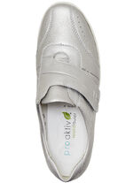 Waldläufer pantoffels met praktische klittenbandsluiting MATZILVER