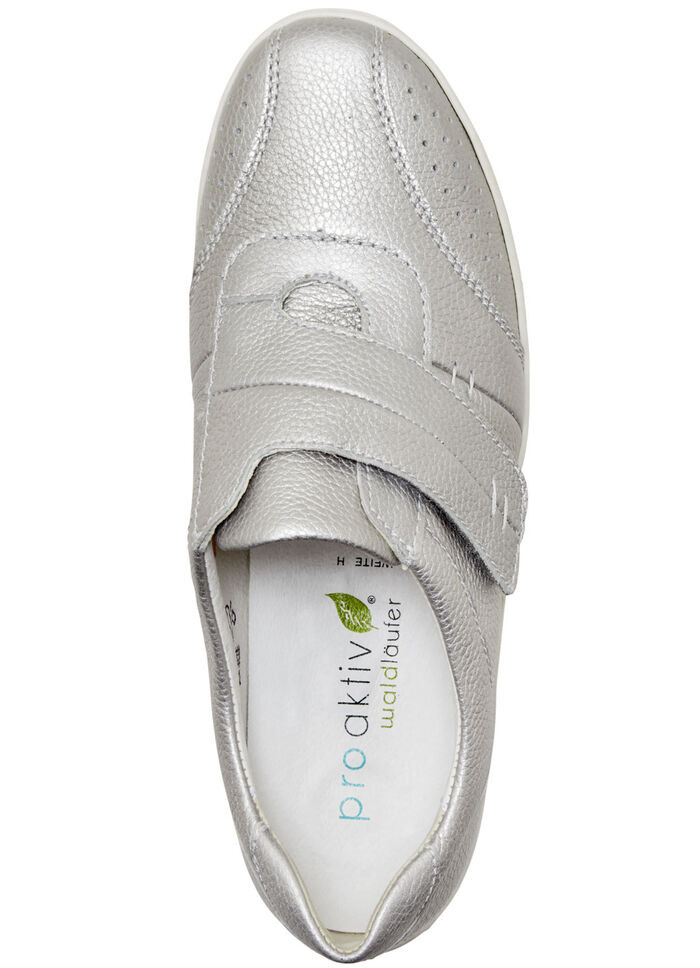 Waldläufer pantoffels met praktische klittenbandsluiting MATZILVER