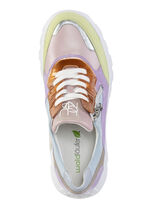 Waldläufer vetersneakers van een fijne leer-materiaalmix MULTICOLOR