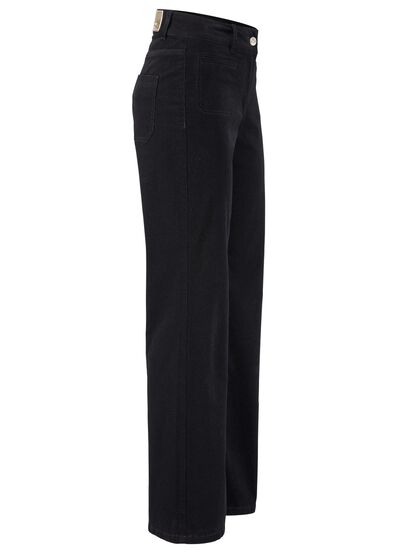 Cordbroek met wijde pijpen 